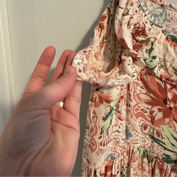 O’Neill Pink Floral Strappy MIDI Dress Small - Picture 8 of 14